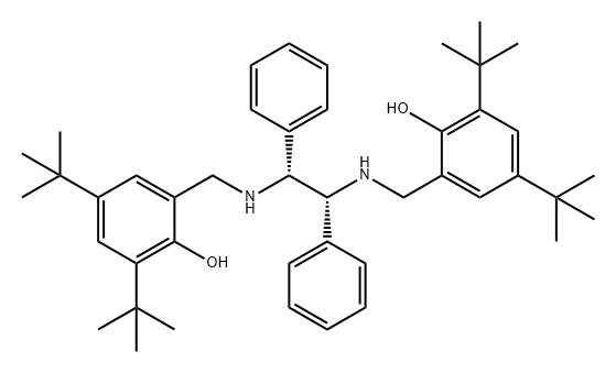 Phenol, 2,2'-[[(1R,2R)-1,2-diphenyl-1,2-ethanediyl]bis(iminomethylene)]bis[4,6-bis(1,1-dimethylethyl)- Structure