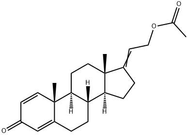 Pregna-1,4,17(20)-trien-3-one, 21-(acetyloxy)- (9CI) Structure