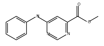 4-Pyrimidinecarboxylic acid, 6-(phenylamino)-, methyl ester 구조식 이미지