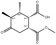 1,?2-?Cyclohexanedicarboxy?lic acid, 3,?4-?dimethyl-?5-?oxo-?, 1-?methyl ester, (1R,?2S,?3S,?4S)?-?rel- 구조식 이미지
