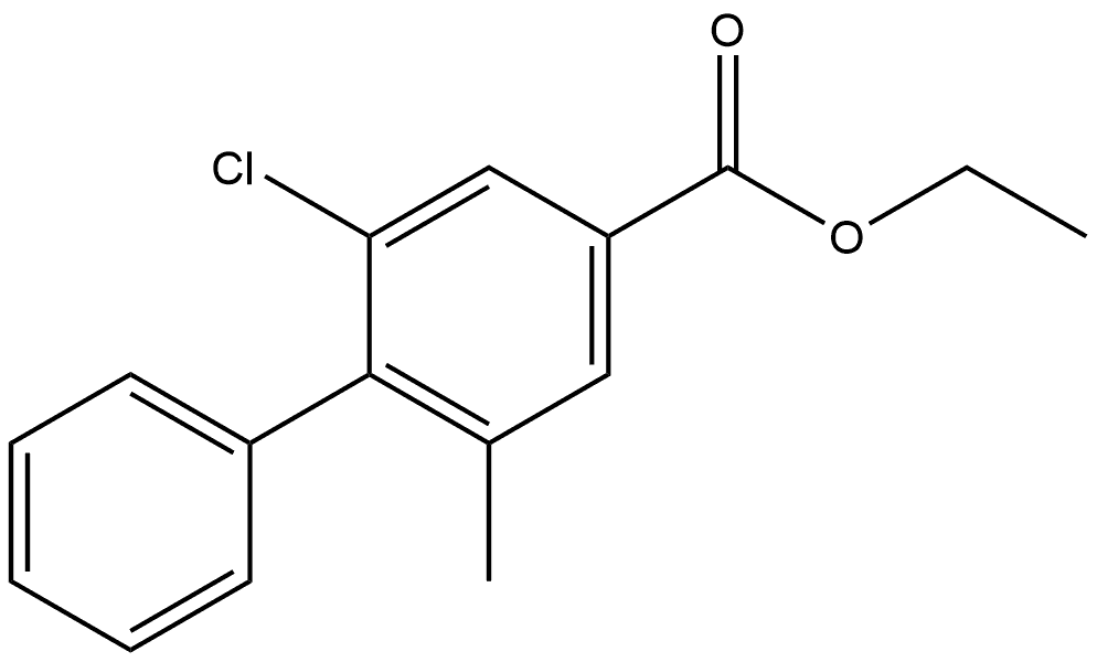 Ethyl 2-chloro-6-methyl[1,1'-biphenyl]-4-carboxylate Structure