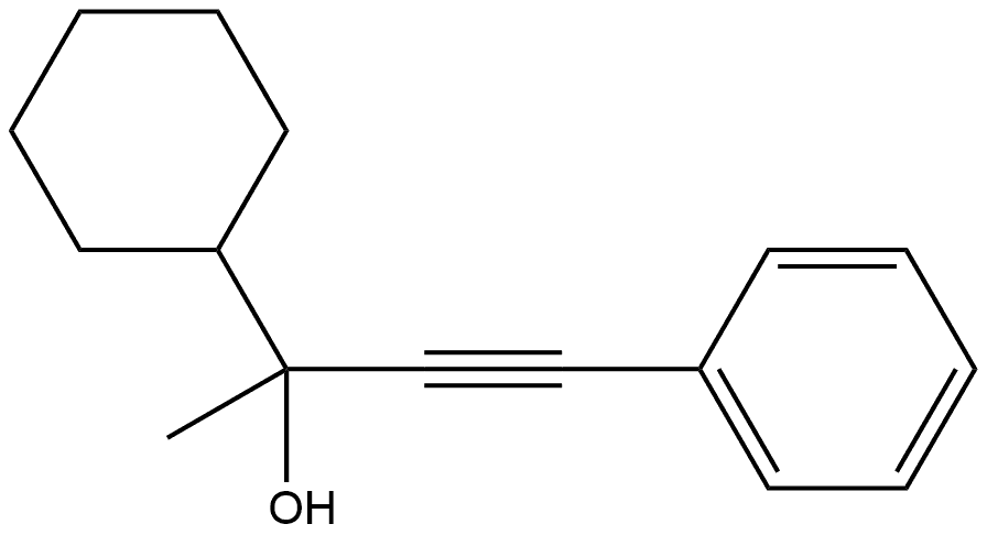 α-Methyl-α-(2-phenylethynyl)cyclohexanemethanol Structure