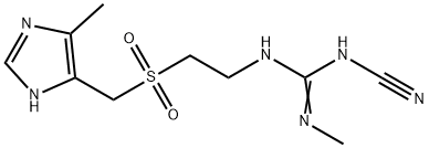 Guanidine, N-cyano-N''-methyl-N'-[2-[[(4-methyl-1H-imidazol-5-yl)methyl]sulfonyl]ethyl]- Structure