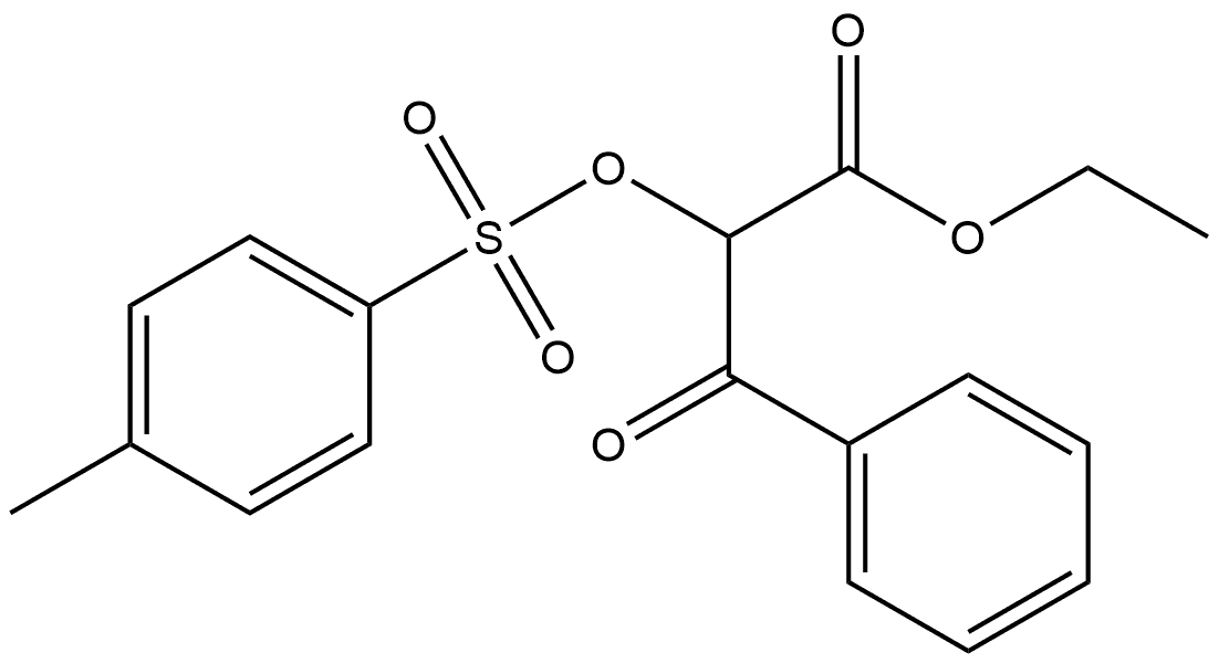 Benzenepropanoic acid, α-[[(4-methylphenyl)sulfonyl]oxy]-β-oxo-, ethyl ester Structure