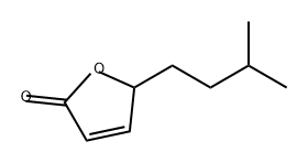 2(5H)-Furanone, 5-(3-methylbutyl)- Structure