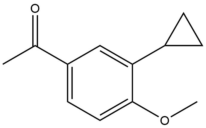 1-(3-Cyclopropyl-4-methoxyphenyl)ethanone Structure