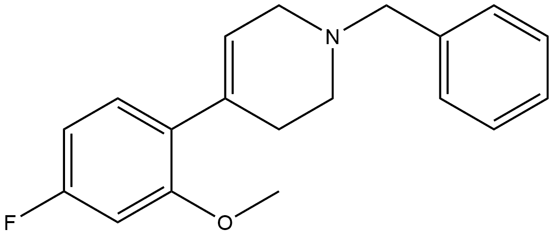 4-(4-Fluoro-2-methoxyphenyl)-1,2,3,6-tetrahydro-1-(phenylmethyl)pyridine Structure