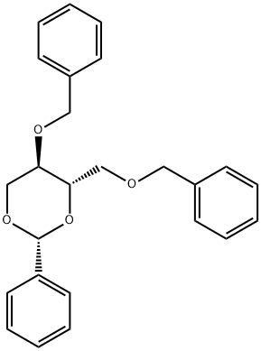 1,3-Dioxane, 2-phenyl-5-(phenylmethoxy)-4-[(phenylmethoxy)methyl]-, (2R,4S,5R)- Structure