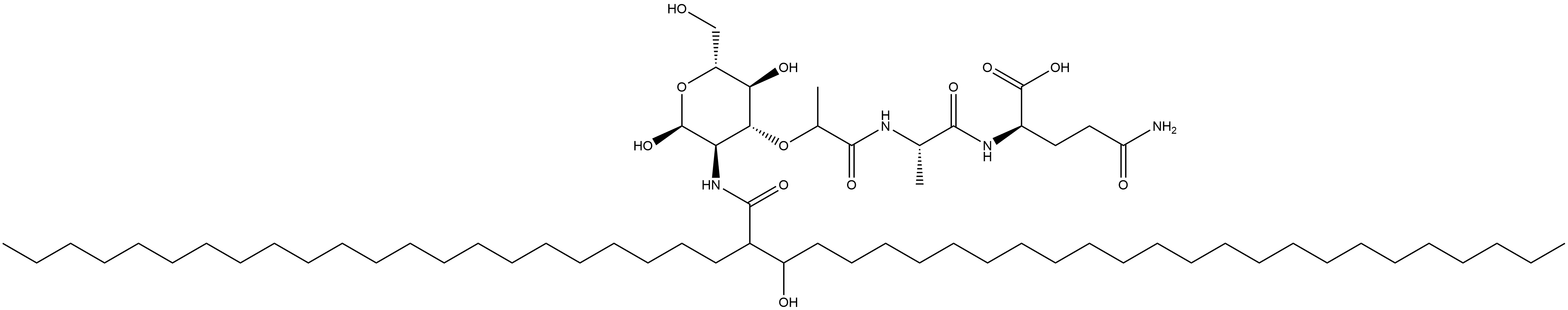6-O-(3-히드록시-2-도코실헥사코사노일)무라밀디펩티드 구조식 이미지