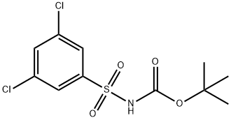 Carbamic acid, [(3,5-dichlorophenyl)sulfonyl]-, 1,1-dimethylethyl ester (9CI) Structure