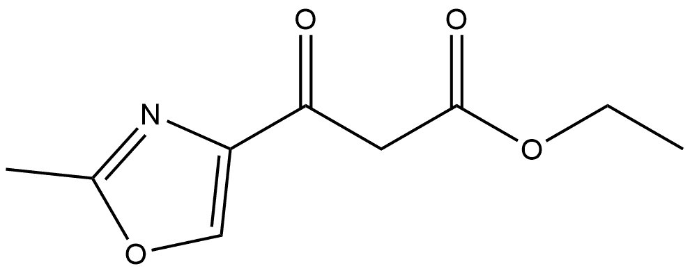 4-Oxazolepropanoic acid, 2-methyl-β-oxo-, ethyl ester Structure