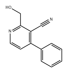3-Pyridinecarbonitrile, 2-(hydroxymethyl)-4-phenyl- Structure
