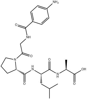 (S)-2-((S)-2-((S)-1-(2-(4-Aminobenzamido)acetyl)pyrrolidine-2-carboxamido)-4-methylpentanamido)propanoic acid Structure