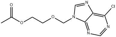 2-((6-Chloro-9H-purin-9-yl)methoxy)ethyl acetate 구조식 이미지