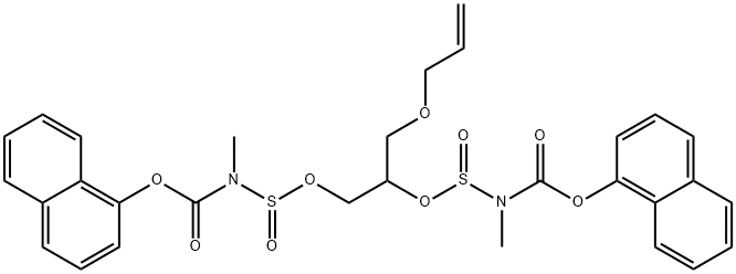 4,7-Dioxa-3,8-dithia-2,9-diazadecanedioic acid, 2,9-dimethyl-5-[(2-propenyloxy)methyl]-, di-1-naphthalenyl ester, 3,8-dioxide (9CI) Structure