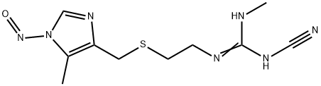 Guanidine, N-cyano-N'-methyl-N''-[2-[[(5-methyl-1-nitroso-1H-imidazol-4-yl)methyl]thio]ethyl]- Structure