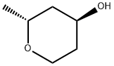 2H-Pyran-4-ol, tetrahydro-2-methyl-, (2R-trans)- (9CI) Structure