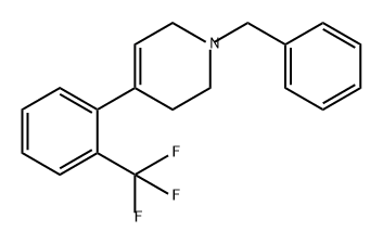 Pyridine, 1,2,3,6-tetrahydro-1-(phenylmethyl)-4-[2-(trifluoromethyl)phenyl]- 구조식 이미지