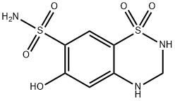 2H-1,2,4-Benzothiadiazine-7-sulfonamide, 3,4-dihydro-6-hydroxy-, 1,1-dioxide Structure