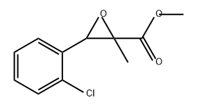 2-Oxiranecarboxylic acid, 3-(2-chlorophenyl)-2-methyl-, methyl ester Structure