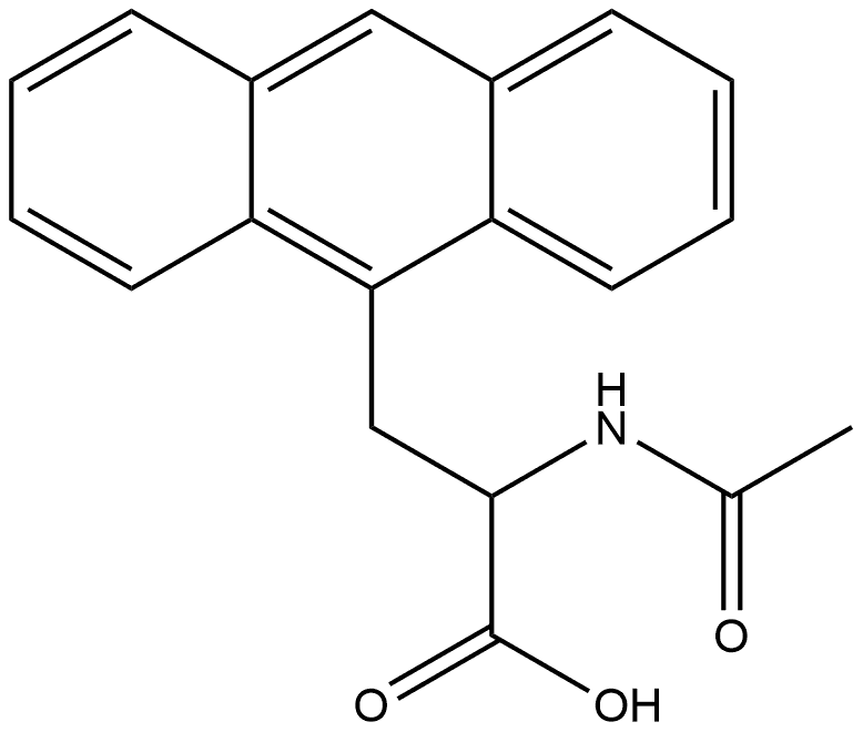 9-Anthracenepropanoic acid, α-(acetylamino)- 구조식 이미지