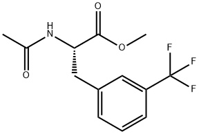 Phenylalanine, N-acetyl-3-(trifluoromethyl)-, methyl ester Structure