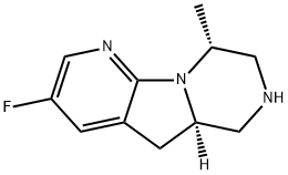Pyrido[3',?2':4,?5]?pyrrolo[1,?2-?a]?pyrazine, 3-?fluoro-?5,?5a,?6,?7,?8,?9-?hexahydro-?9-?methyl-?, (5aR,?9R)?- 구조식 이미지