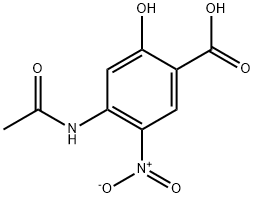 Benzoic acid, 4-(acetylamino)-2-hydroxy-5-nitro- 구조식 이미지