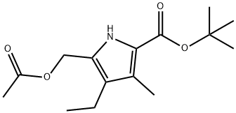 1H-Pyrrole-2-carboxylic acid, 5-[(acetyloxy)methyl]-4-ethyl-3-methyl-, 1,1-dimethylethyl ester 구조식 이미지