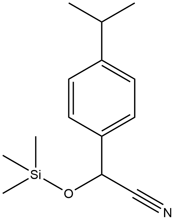 Benzeneacetonitrile, 4-(1-methylethyl)-α-[(trimethylsilyl)oxy]- Structure