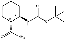 Carbamic acid, N-[(1R,2R)-2-(aminocarbonyl)cyclohexyl]-, 1,1-dimethylethyl ester, rel- Structure