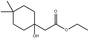 Cyclohexaneacetic acid, 1-?hydroxy-?4,?4-?dimethyl-?, ethyl ester 구조식 이미지