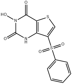 Thieno[3,2-d]pyrimidine-2,4(1H,3H)-dione, 3-hydroxy-7-(phenylsulfonyl)- Structure