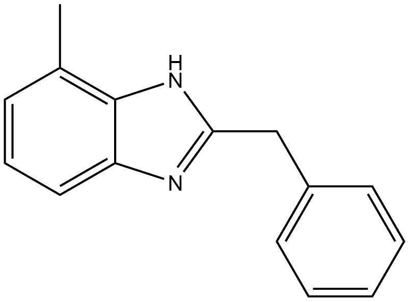 7-Methyl-2-(phenylmethyl)-1H-benzimidazole Structure