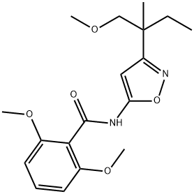 Benzamide, 2,6-dimethoxy-N-[3-[1-(methoxymethyl)-1-methylpropyl]-5-isoxazolyl]- Structure