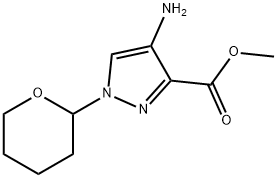 1H-Pyrazole-3-carboxylic acid, 4-amino-1-(tetrahydro-2H-pyran-2-yl)-, methyl ester Structure