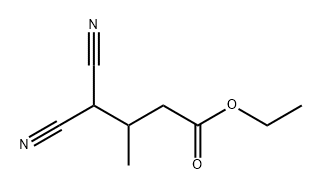 Butanoic acid, 4,4-dicyano-3-methyl-, ethyl ester 구조식 이미지