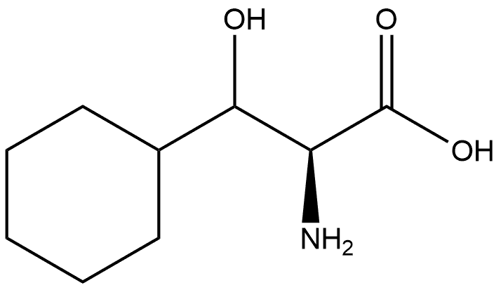 Cyclohexanepropanoic acid, α-amino-β-hydroxy-, (αS)- Structure