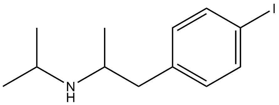 Benzeneethanamine, 4-iodo-α-methyl-N-(1-methylethyl)- Structure