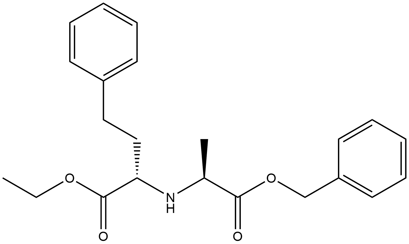Benzenebutanoic acid, α-[[(1S)-1-methyl-2-oxo-2-(phenylmethoxy)ethyl]amino]-, ethyl ester, (αS)- 구조식 이미지