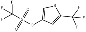 Methanesulfonic acid, 1,1,1-trifluoro-, 5-(trifluoromethyl)-3-thienyl ester 구조식 이미지