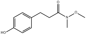 Benzenepropanamide, 4-hydroxy-N-methoxy-N-methyl- Structure