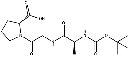 D-Proline, N-[(1,1-dimethylethoxy)carbonyl]-L-alanylglycyl- (9CI) Structure