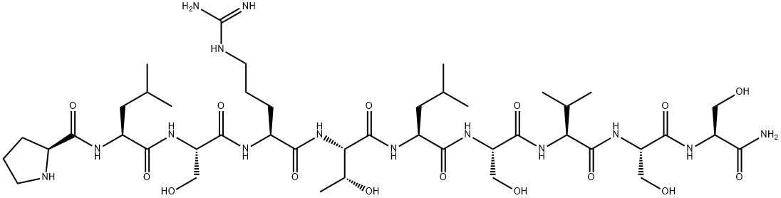 L-Serinamide, L-prolyl-L-leucyl-L-seryl-L-arginyl-L-threonyl-L-leucyl-L-seryl-L-valyl-L-seryl- Structure