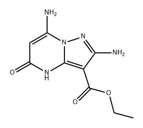 Pyrazolo[1,5-a]pyrimidine-3-carboxylic acid, 2,7-diamino-4,5-dihydro-5-oxo-, ethyl ester Structure