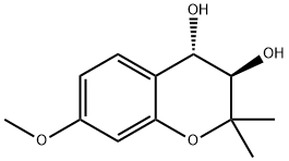 (3R,4S)-7-Methoxy-2,2-dimethylchroman-3,4-diol Structure