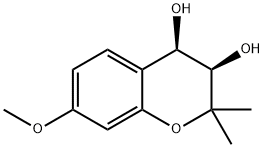 (3R,4R)-7-Methoxy-2,2-dimethylchroman-3,4-diol Structure