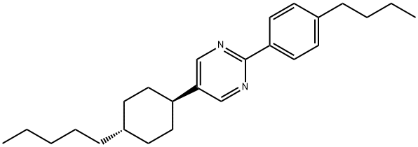 Pyrimidine, 2-(4-butylphenyl)-5-(4-pentylcyclohexyl)-, trans- (9CI) Structure