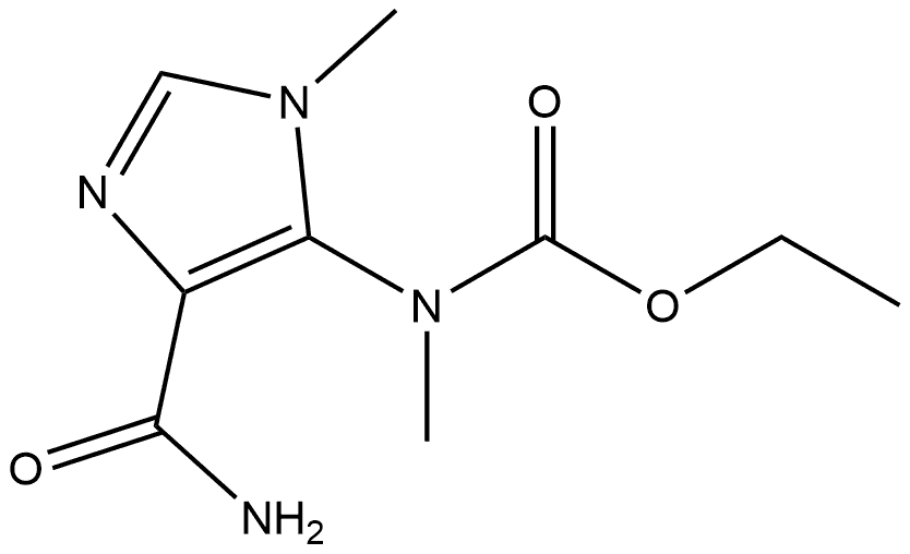 Carbamic acid, [4-(aminocarbonyl)-1-methyl-1H-imidazol-5-yl]methyl-, ethyl ester (9CI) Structure