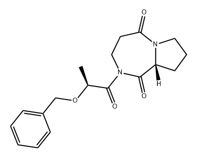 1H-Pyrrolo[1,2-a][1,4]diazepine-1,5(2H)-dione, hexahydro-2-[1-oxo-2-(phenylmethoxy)propyl]-, [R-(R*,S*)]- (9CI) 구조식 이미지